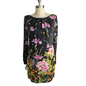MILLY Simone Black Floral Dress